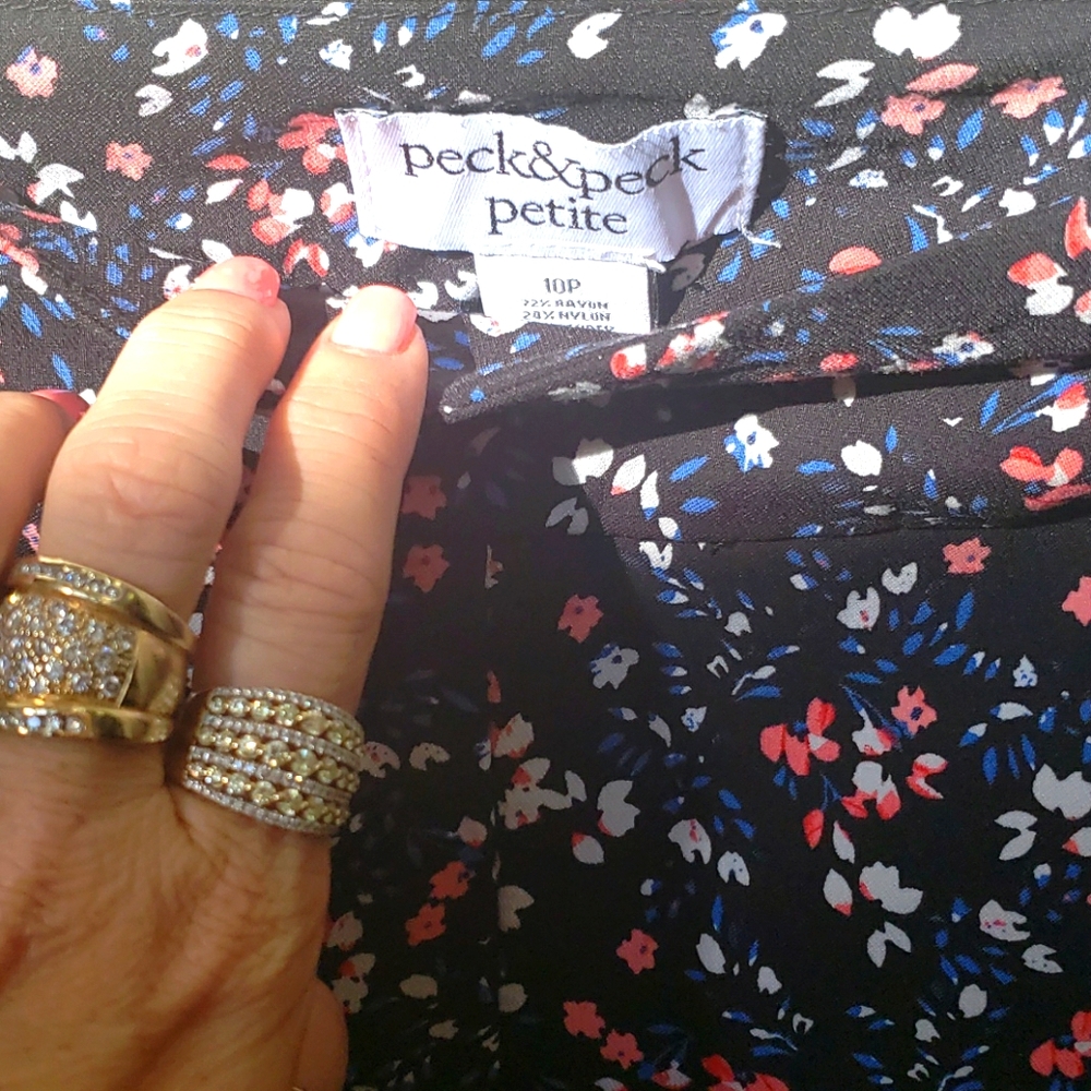 Beautiful Peck & Peck floral dress pants sz 10p